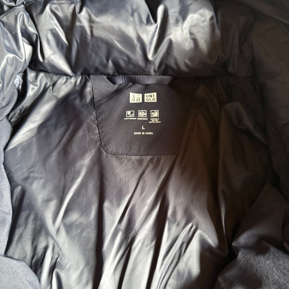 Uniqlo Men’s Navy Blue Hybrid Down Parka Jacket - Size Large - Picture 2 of 5